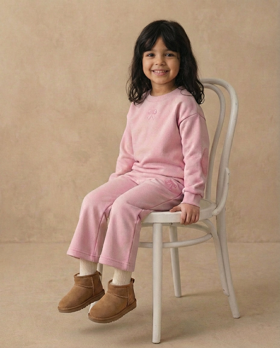 Cozy Bow Set (Pink)